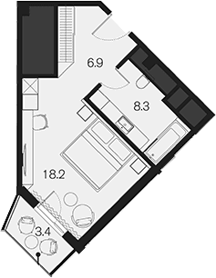 Продается 1-комн. квартира, 33.3 м²