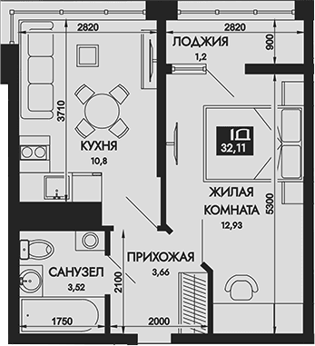 Продается 1-комн. квартира, 30.91 м²