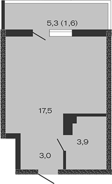 Продается 1-комн. квартира, 24.4 м²