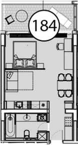 Продается 1-комн. квартира, 54.2 м²