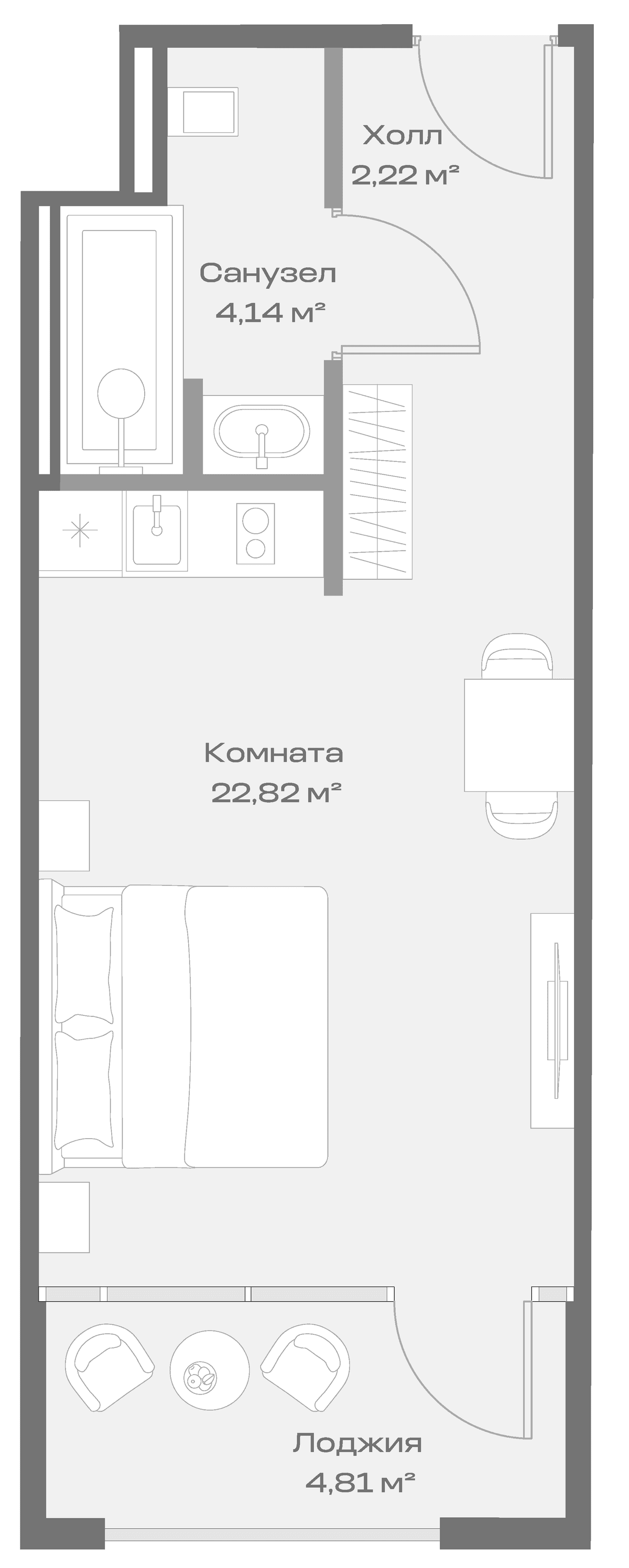 Продается 1-комн. квартира, 29.18 м²