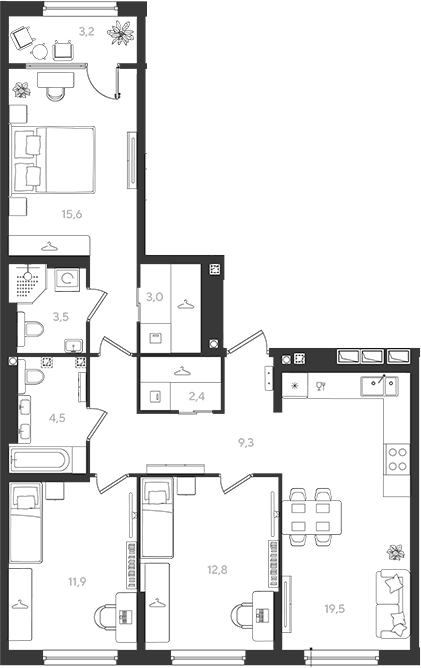 Продается 3-комн. квартира, 82.5 м²