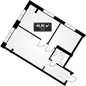 Продается 1-комн. квартира, 48.8 м²