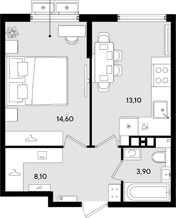Продается 1-комн. квартира, 39.7 м²