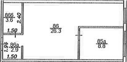 Продается 1-комн. квартира, 41.6 м²