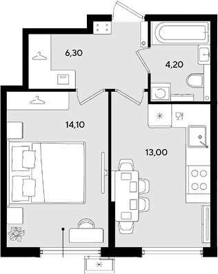 Продается 1-комн. квартира, 37.6 м²