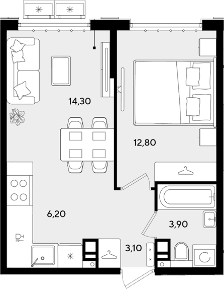 Продается 2-комн. квартира, 40.3 м²