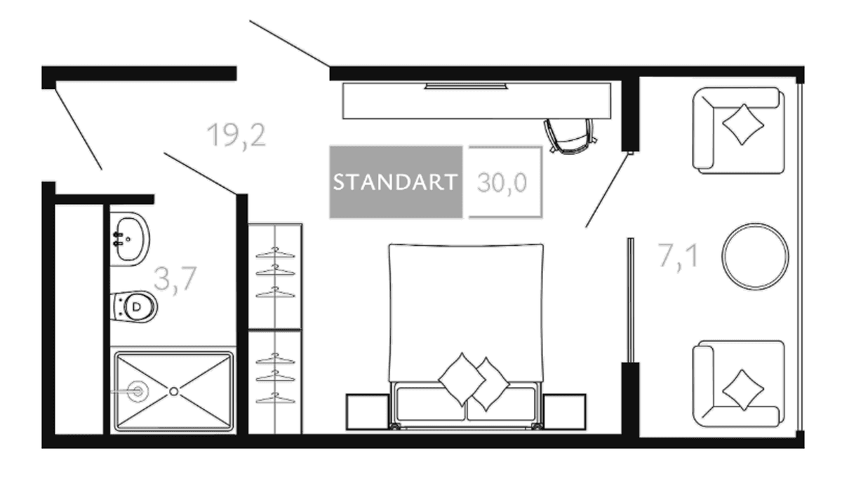 Продается 1-комн. квартира, 22.9 м²