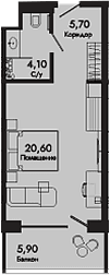 Продается 1-комн. квартира, 30.4 м²