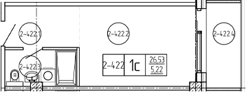 Продается 1-комн. квартира, 27.58 м²