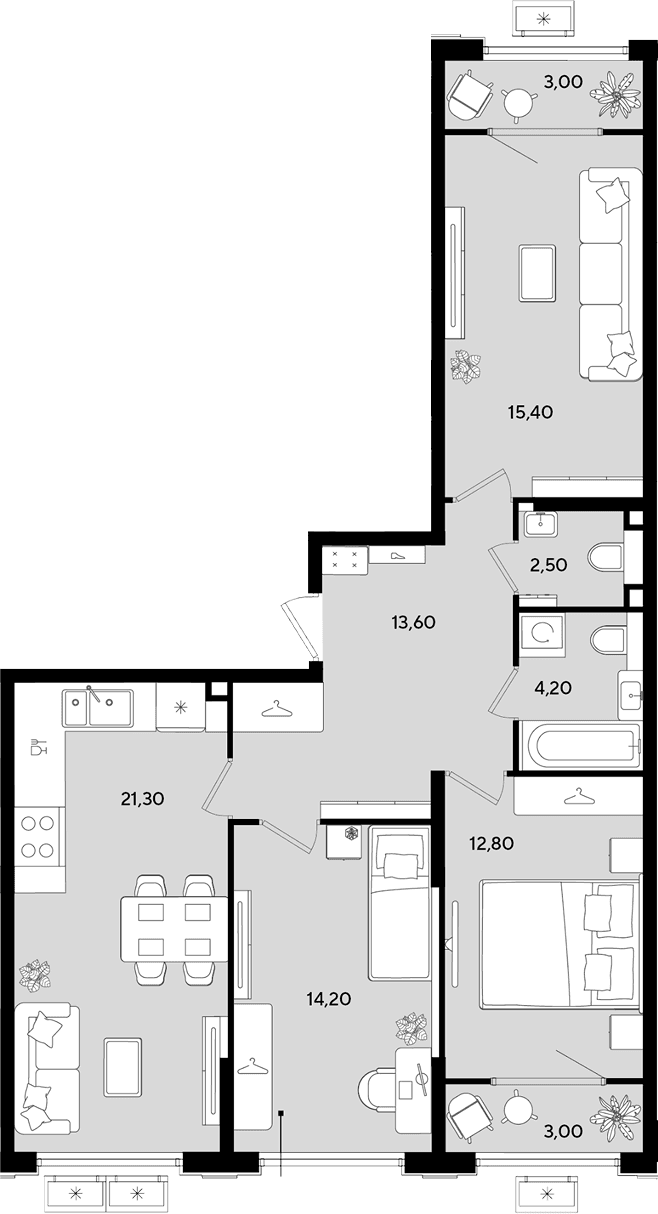 Продается 4-комн. квартира, 84 м²