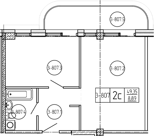 Продается 1-комн. квартира, 49.8 м²