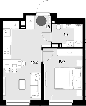 Продается 2-комн. квартира, 32.3 м²