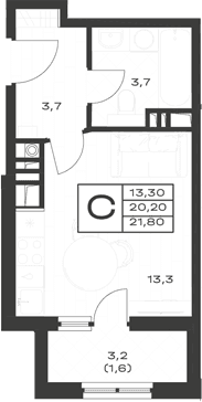 Продается 1-комн. квартира, 20.2 м²