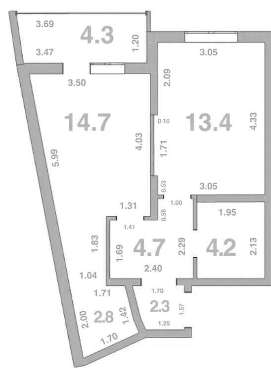 Продается 1-комн. квартира, 41.36 м²