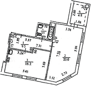 Продается 1-комн. квартира, 59.8 м²