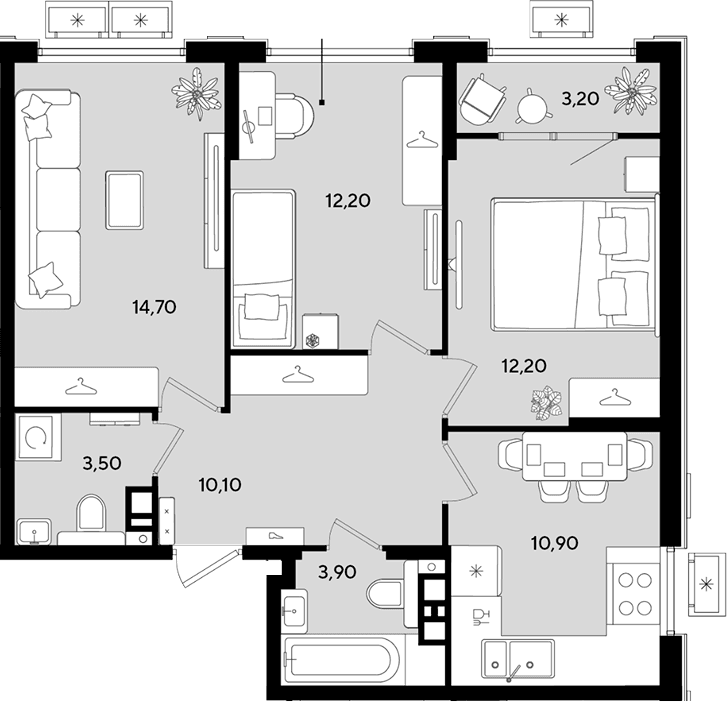 Продается 3-комн. квартира, 67.5 м²