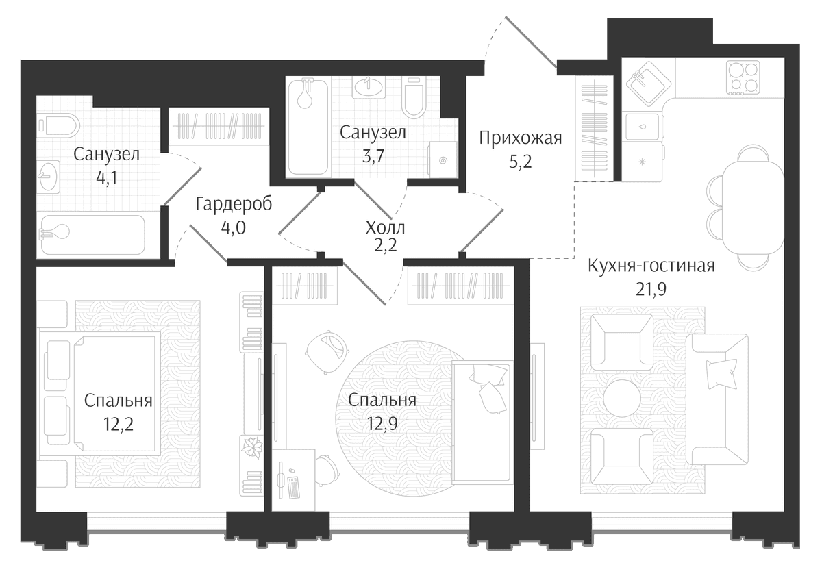 Продается 3-комн. квартира, 66.2 м²