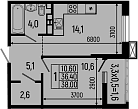 Продается 1-комн. квартира, 36.4 м²