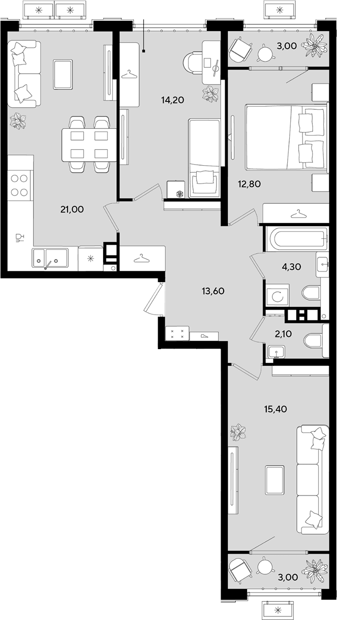 Продается 4-комн. квартира, 83.4 м²