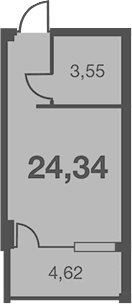 Продается 1-комн. квартира, 19.72 м²