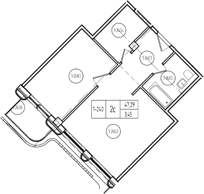 Продается 2-комн. квартира, 48.93 м²
