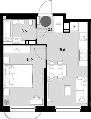 Продается 2-комн. квартира, 33.2 м²