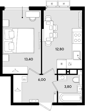 Продается 2-комн. квартира, 36 м²