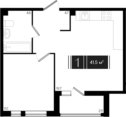 Продается 2-комн. квартира, 40.05 м²