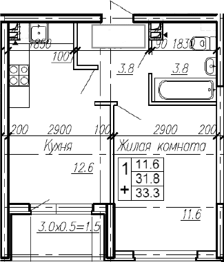 Продается 1-комн. квартира, 31.8 м²