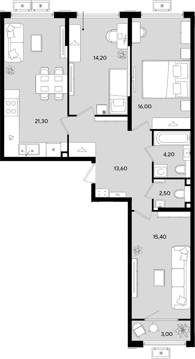 Продается 4-комн. квартира, 87.2 м²