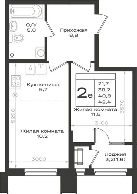 Продается 2-комн. квартира, 39.2 м²