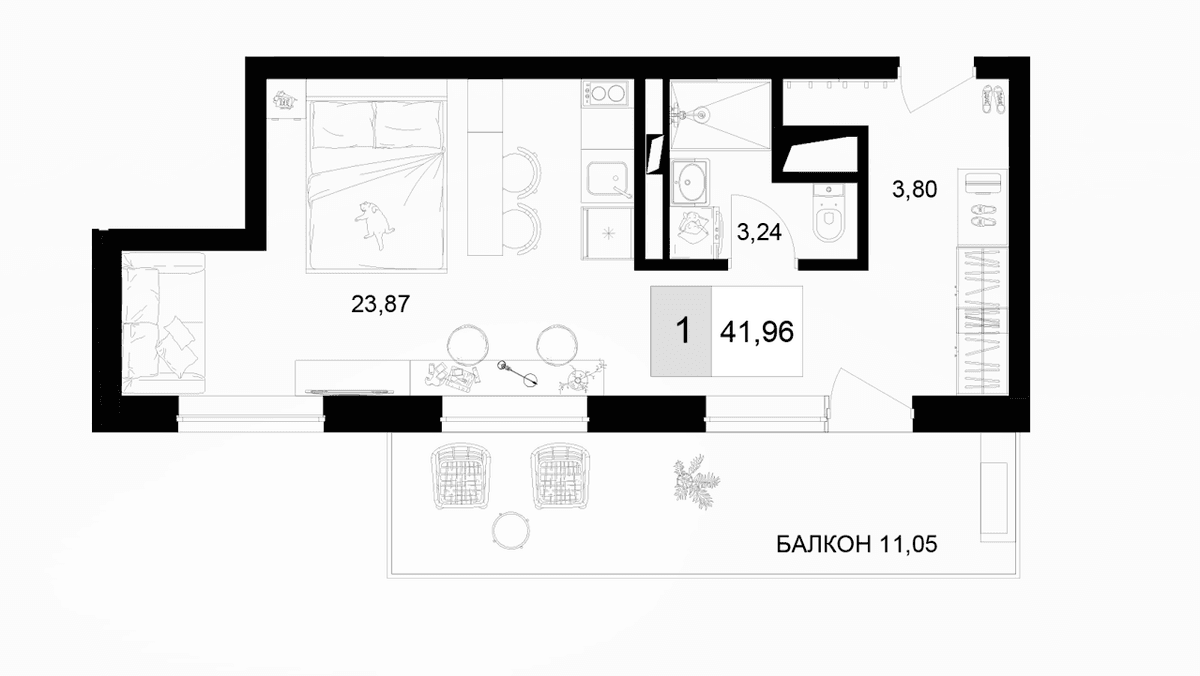 Продается 1-комн. квартира, 30.91 м²