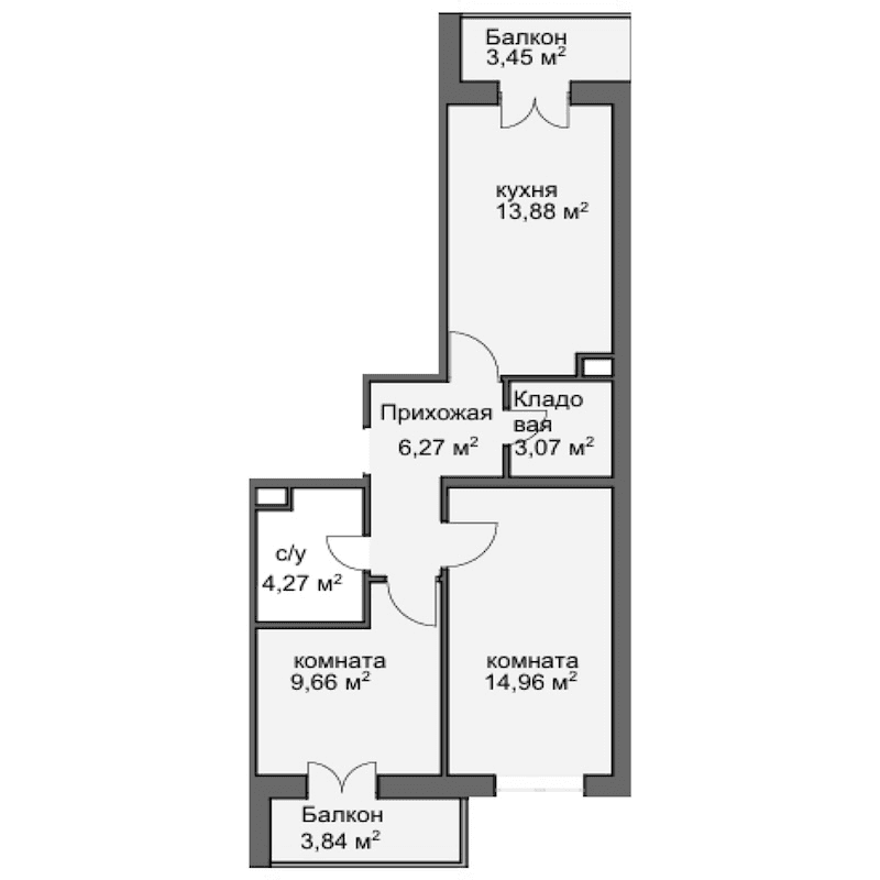 Продается 3-комн. квартира, 65.06 м²