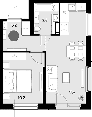 Продается 2-комн. квартира, 36.6 м²