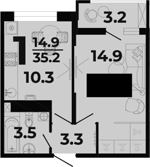 Продается 1-комн. квартира, 32 м²
