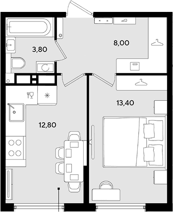 Продается 1-комн. квартира, 38 м²