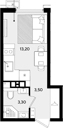 Продается 1-комн. квартира, 20 м²
