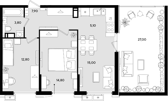 Продается 3-комн. квартира, 59.4 м²
