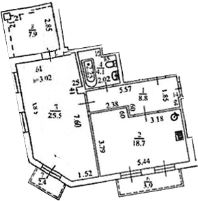 Продается 1-комн. квартира, 59.8 м²