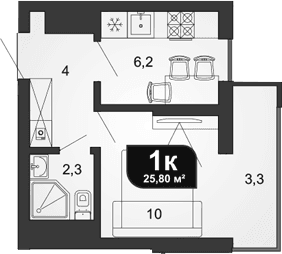 Продается 1-комн. квартира, 22.5 м²