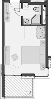 Продается 1-комн. квартира, 20.6 м²