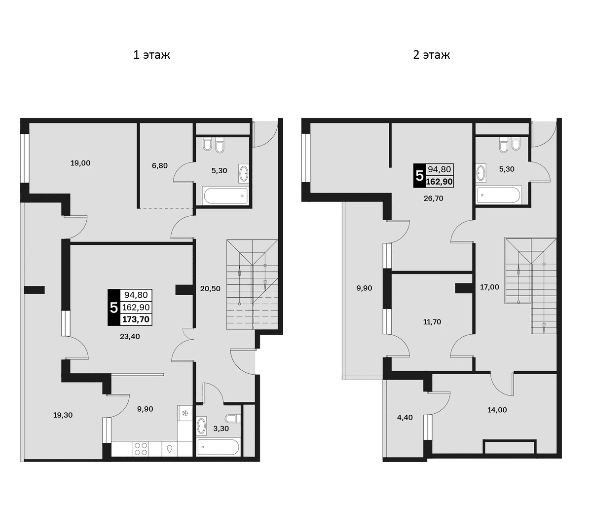 Продается 5-комн. квартира, 162.9 м²