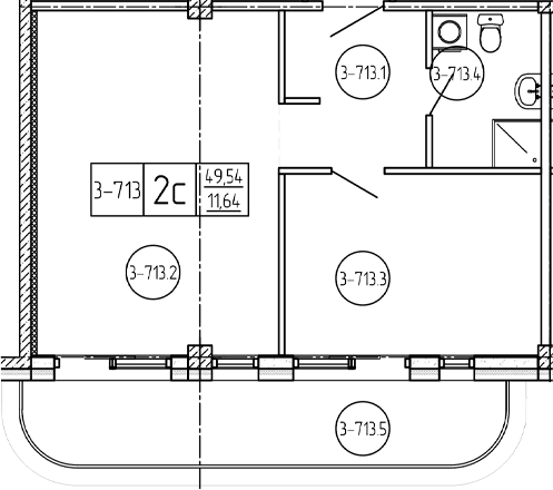 Продается 1-комн. квартира, 49.9 м²