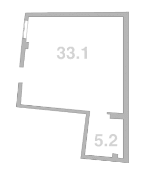 Продается 1-комн. квартира, 38.3 м²