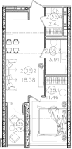 Продается 1-комн. квартира, 36.15 м²