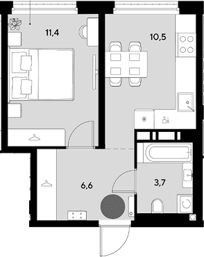 Продается 1-комн. квартира, 32.2 м²