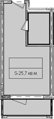Продается 1-комн. квартира, 43.44 м²