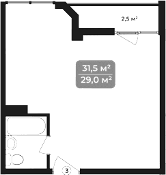 Продается 1-комн. квартира, 31.5 м²