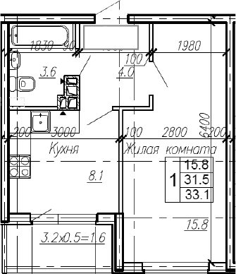 Продается 1-комн. квартира, 31.5 м²